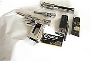 Beretta Stainless Steel Gun Slide, Hammer, Trigger, Frame, Barrel and Magazine AFTER Chrome-Like Metal Polishing and Buffing Services