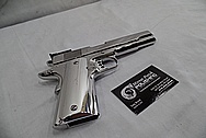 Colt Gold Cup Trophy .45 Auto Stainless Steel Gun / Pistol AFTER Chrome-Like Metal Polishing - Stainless Steel Polishing