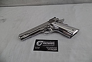 Colt Gold Cup Trophy .45 Auto Stainless Steel Gun / Pistol AFTER Chrome-Like Metal Polishing - Stainless Steel Polishing