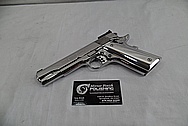 Colt Gold Cup Trophy .45 Auto Stainless Steel Gun / Pistol AFTER Chrome-Like Metal Polishing - Stainless Steel Polishing