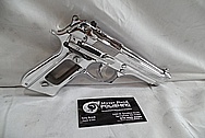 Beretta 92FS 9MM Auto Stainless Steel Gun / Pistol AFTER Chrome-Like Metal Polishing - Stainless Steel Polishing