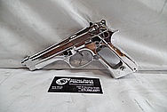 Beretta 92FS 9MM Auto Stainless Steel Gun / Pistol AFTER Chrome-Like Metal Polishing - Stainless Steel Polishing