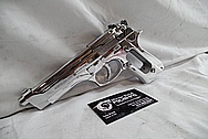 Beretta 92FS 9MM Auto Stainless Steel Gun / Pistol AFTER Chrome-Like Metal Polishing - Stainless Steel Polishing