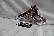 Beretta 92FS 9MM Auto Stainless Steel Gun / Pistol AFTER Chrome-Like Metal Polishing - Stainless Steel Polishing
