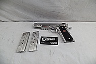 Colt Government Model Delta Elite .45 Auto 1911 Frame Stainless Steel Gun / Pistol AFTER Chrome-Like Metal Polishing - Stainless Steel Polishing