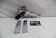 Colt Government Model Delta Elite .45 Auto 1911 Frame Stainless Steel Gun / Pistol AFTER Chrome-Like Metal Polishing - Stainless Steel Polishing