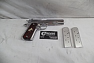 Colt Engraved .45 Auto 1911 Frame Stainless Steel Gun / Pistol AFTER Chrome-Like Metal Polishing - Stainless Steel Polishing