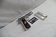 Colt Engraved .45 Auto 1911 Frame Stainless Steel Gun / Pistol AFTER Chrome-Like Metal Polishing - Stainless Steel Polishing