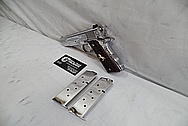 Colt Engraved .45 Auto 1911 Frame Stainless Steel Gun / Pistol AFTER Chrome-Like Metal Polishing - Stainless Steel Polishing