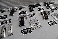 1911 Frame Stainless Steel Guns / Pistols AFTER Chrome-Like Metal Polishing - Stainless Steel Polishing