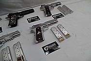 1911 Frame Stainless Steel Guns / Pistols AFTER Chrome-Like Metal Polishing - Stainless Steel Polishing