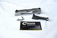 Stainless Steel Semi Automatic Sig P290 Gun Slide, Barrel and Trigger Piece BEFORE Chrome-Like Metal Polishing and Buffing Services