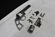 Stainless Steel Python Revolver .357 Magnum Gun BEFORE Chrome-Like Metal Polishing and Buffing Services / Restoration Services