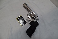 Stainless steel .357 Magnum Ruger GP 100 Gun / Pistol BEFORE Chrome-Like Metal Polishing and Buffing Services / Restoration Service