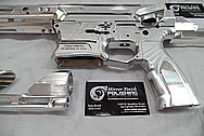 Aluminum Cobalt Kinetics AR - 15 Gun / Rifle Upper, Lower, Hand Grip and Trigger Guard BEFORE Chrome-Like Metal Polishing and Buffing Services / Restoration Service