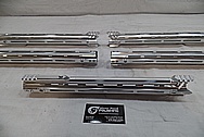 Cobalt Kinetics Aluminum AR-15 Gun Parts BEFORE Chrome-Like Metal Polishing and Buffing Services / Restoration Service