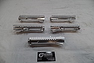 Cobalt Kinetics Aluminum AR-15 Gun Parts BEFORE Chrome-Like Metal Polishing and Buffing Services / Restoration Service
