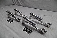 Cobalt Kinetics Aluminum AR-15 Gun Parts BEFORE Chrome-Like Metal Polishing and Buffing Services / Restoration Service