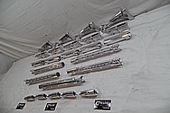 Cobalt Kinetics Aluminum AR-15 Gun Parts BEFORE Chrome-Like Metal Polishing and Buffing Services / Restoration Service