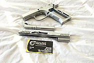 Witness 1 Stainless Steel Gun Slide, Frame and Barrel BEFORE Chrome-Like Metal Polishing and Buffing Services