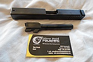 Stainless Steel Glock Gun Slides & Gun Barrels BEFORE Chrome-Like Metal Polishing and Buffing Services