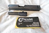 Stainless Steel Glock Gun Slides & Gun Barrels BEFORE Chrome-Like Metal Polishing and Buffing Services