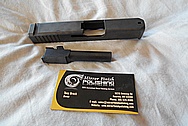 Stainless Steel Glock Gun Slides & Gun Barrels BEFORE Chrome-Like Metal Polishing and Buffing Services