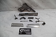 Colt Gold Cup Trophy .45 Auto Stainless Steel Gun / Pistol BEFORE Chrome-Like Metal Polishing - Stainless Steel Polishing