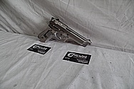 Beretta 92FS 9MM Auto Stainless Steel Gun / Pistol BEFORE Chrome-Like Metal Polishing - Stainless Steel Polishing