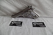 Beretta 92FS 9MM Auto Stainless Steel Gun / Pistol BEFORE Chrome-Like Metal Polishing - Stainless Steel Polishing