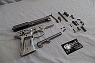 Beretta 92FS 9MM Auto Stainless Steel Gun / Pistol BEFORE Chrome-Like Metal Polishing - Stainless Steel Polishing