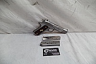 Colt Engraved .45 Auto 1911 Frame Stainless Steel Gun / Pistol BEFORE Chrome-Like Metal Polishing - Stainless Steel Polishing