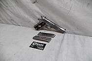 Colt Engraved .45 Auto 1911 Frame Stainless Steel Gun / Pistol BEFORE Chrome-Like Metal Polishing - Stainless Steel Polishing