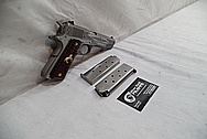 Colt Engraved .45 Auto 1911 Frame Stainless Steel Gun / Pistol BEFORE Chrome-Like Metal Polishing - Stainless Steel Polishing