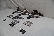 1911 Frame Stainless Steel Guns / Pistols BEFORE Chrome-Like Metal Polishing - Stainless Steel Polishing