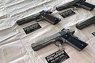 Colt Government Model .45 Caliber Guns / Pistols BEFORE Chrome-Like Metal Polishing - Stainless Steel Polishing