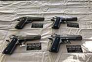 Colt Government Model .45 Caliber Guns / Pistols BEFORE Chrome-Like Metal Polishing - Stainless Steel Polishing