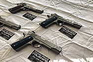 Colt Government Model .45 Caliber Guns / Pistols BEFORE Chrome-Like Metal Polishing - Stainless Steel Polishing
