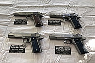 Colt Government Model .45 Caliber Guns / Pistols BEFORE Chrome-Like Metal Polishing - Stainless Steel Polishing