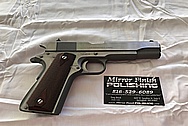 Colt Government Model .45 Caliber Gun / Pistol BEFORE Chrome-Like Metal Polishing - Stainless Steel Polishing