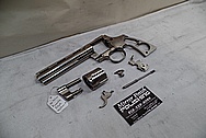 Steel Colt Python Revolver BEFORE Chrome-Like Metal Polishing and Buffing Services / Restoration Services - Steel Gun Polishing Services 