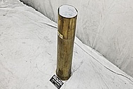 Brass Howitzer Shell BEFORE Chrome-Like Metal Polishing and Buffing Services - Brass Polishing Services