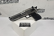 Desert Eagle 50 Caliber Stainless Steel Semi - Auto Gun / Pistol BEFORE Chrome-Like Metal Polishing and Buffing Services - Stainless Steel Polishing - Gun Polishing - Custom Gold Look Coating - Titanium Nitride Coating