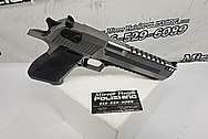 Desert Eagle 50 Caliber Stainless Steel Semi - Auto Gun / Pistol BEFORE Chrome-Like Metal Polishing and Buffing Services - Stainless Steel Polishing - Gun Polishing - Custom Gold Look Coating - Titanium Nitride Coating