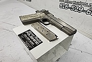 Colt 1911 .45 Caliber Semi - Auto Stainless Steel Gun / Pistol BEFORE Chrome-Like Metal Polishing and Buffing Services - Stainless Steel Polishing Services - Gun Polishing Services Plus Custom Gold Look Coating Services