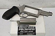 Stainless Steel Taurus Judge Gun Revolver BEFORE Chrome-Like Metal Polishing and Buffing Services - Stainless Steel Polishing - Gun Polishing