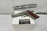 Colt 1911 Government Model .45 Auto Stainless Steel Gun Project BEFORE Chrome-Like Metal Polishing and Buffing Services / Restoration Services - Stainless Steel Polishing