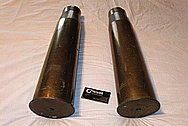 Brass 105MM Howitzer Shell BEFORE Chrome-Like Metal Polishing and Buffing Services / Restoration Services