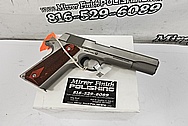 Colt 1911 Government Model .45 Auto Stainless Steel Gun Project BEFORE Chrome-Like Metal Polishing and Buffing Services / Restoration Services - Stainless Steel Polishing