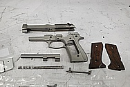 Beretta 92FS 9mm Auto Stainless Steel Gun Project BEFORE Chrome-Like Metal Polishing and Buffing Services / Restoration Services - Stainless Steel Polishing - Gun Polishing 